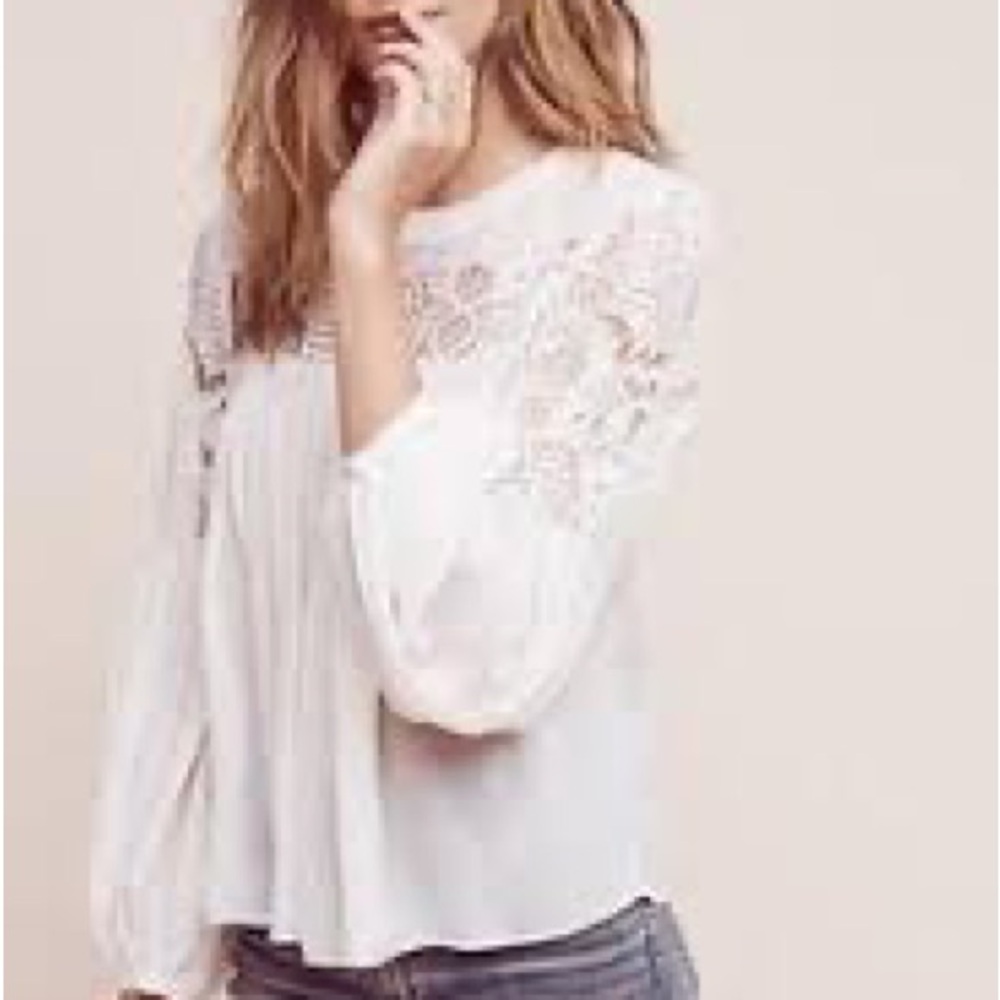 NWT Anthropologie Romantic Lace Top / Blouse - Size 0